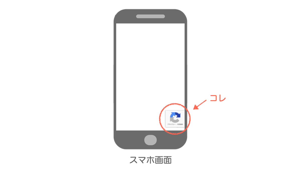 reCAPTCHA設定の完成形（スマホ画面）